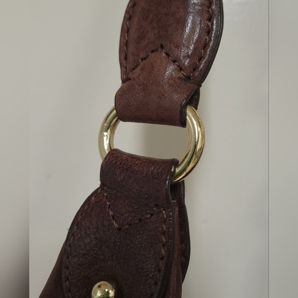 Botkier women's leather Hobo handbag Braided strap suede interior gold hardware - Picture 12 of 17